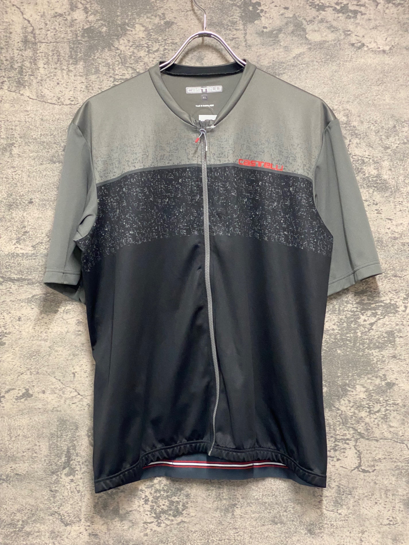 JJ187 カステリ CASTELLI 半袖 サイクルジャージ 黒 グレー XL – BICI