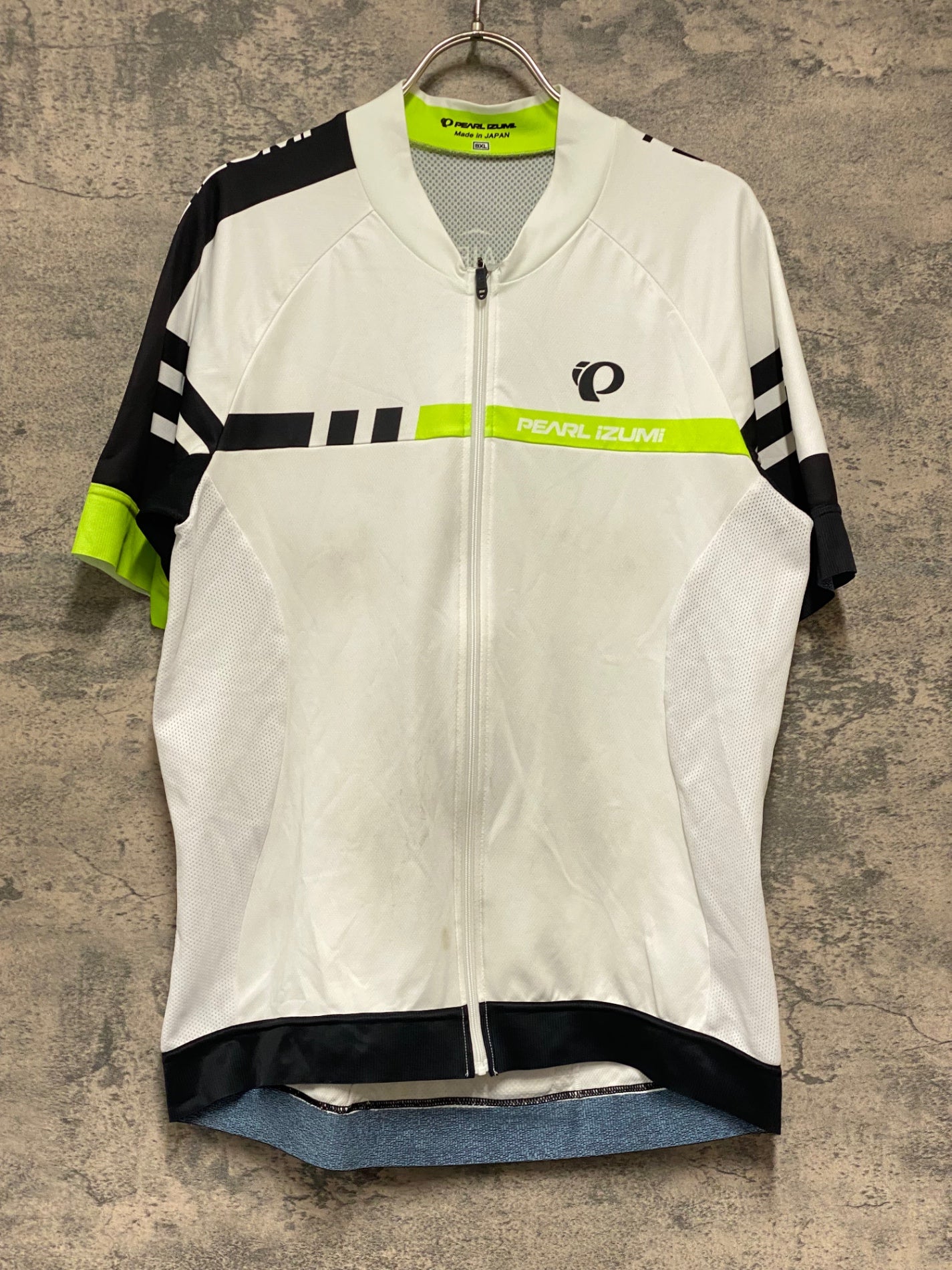 KC653 パールイズミ PEARL iZUMi 半袖 サイクルジャージ 白 黒 黄緑