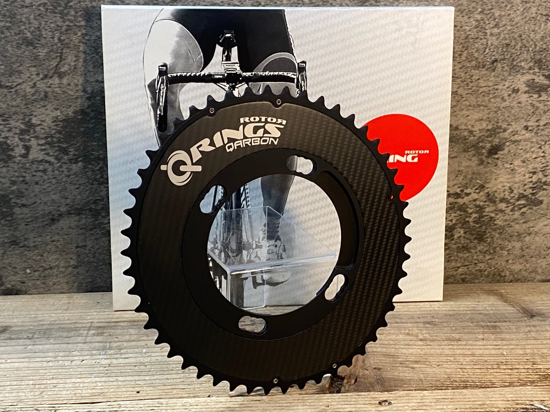 Rotor Q-ring Qarbon 110 52T ローター チェーンリング ROTOR 「ローター」 Q-RINGS TEST 52-36t 110BCD チェーンリング