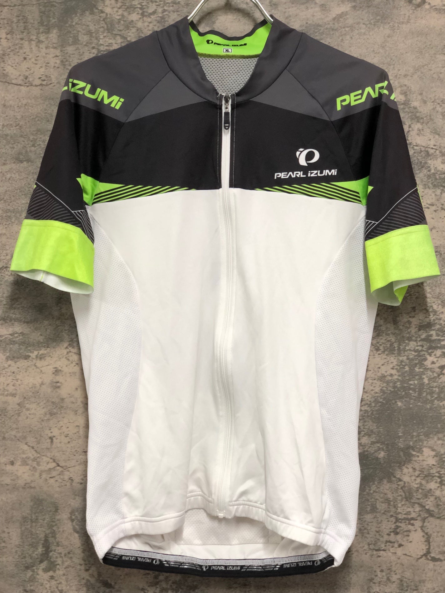 Pearl Izumi パールイズミ　セットアップ　サイズL 半袖 KE461 パールイズミ PEARL iZUMi 半袖 サイクルジャージ 白 グレー 黄