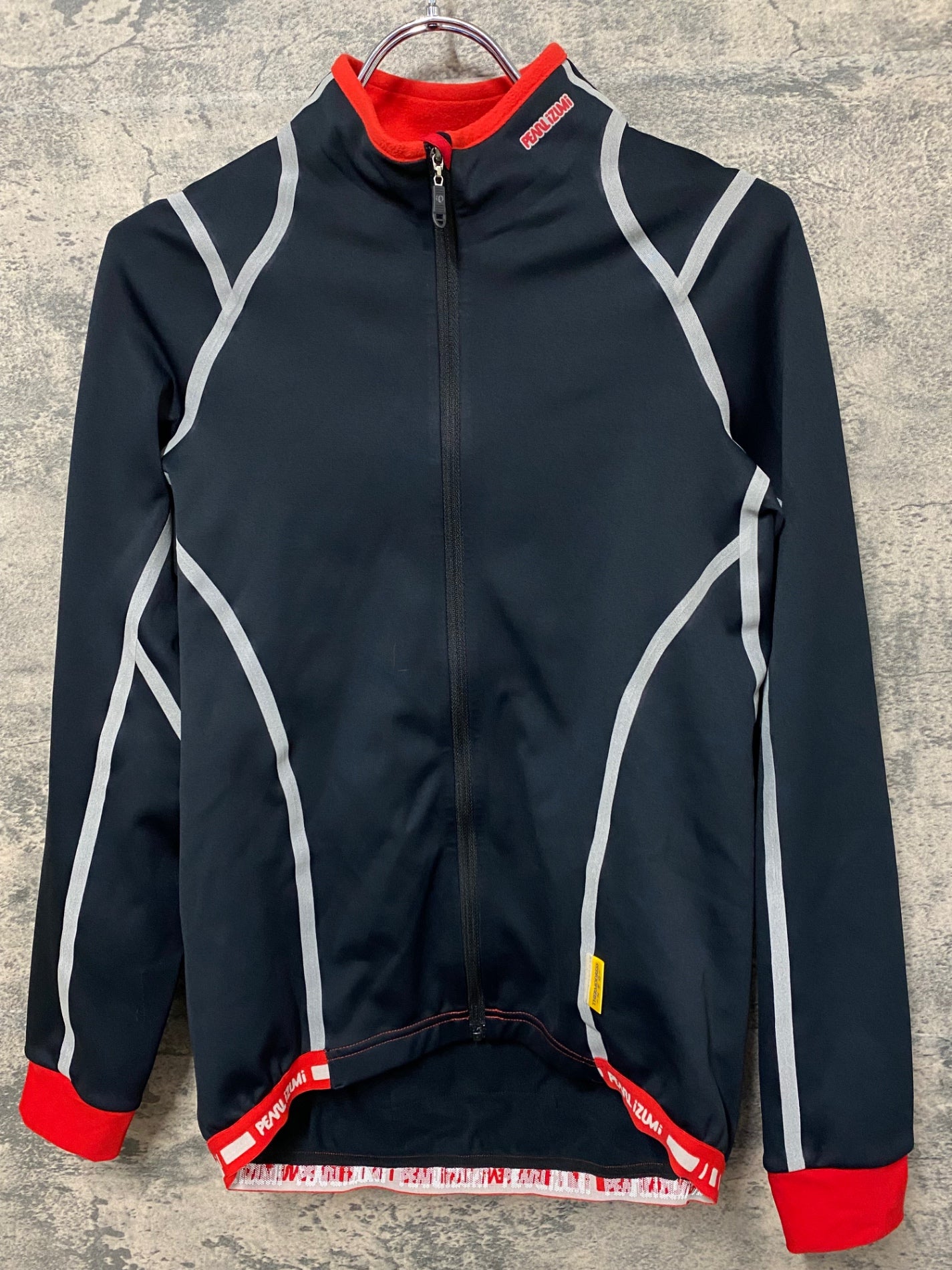 KD228 パールイズミ PEARL iZUMi 長袖 サイクルジャージ 裏起毛 S 黒赤