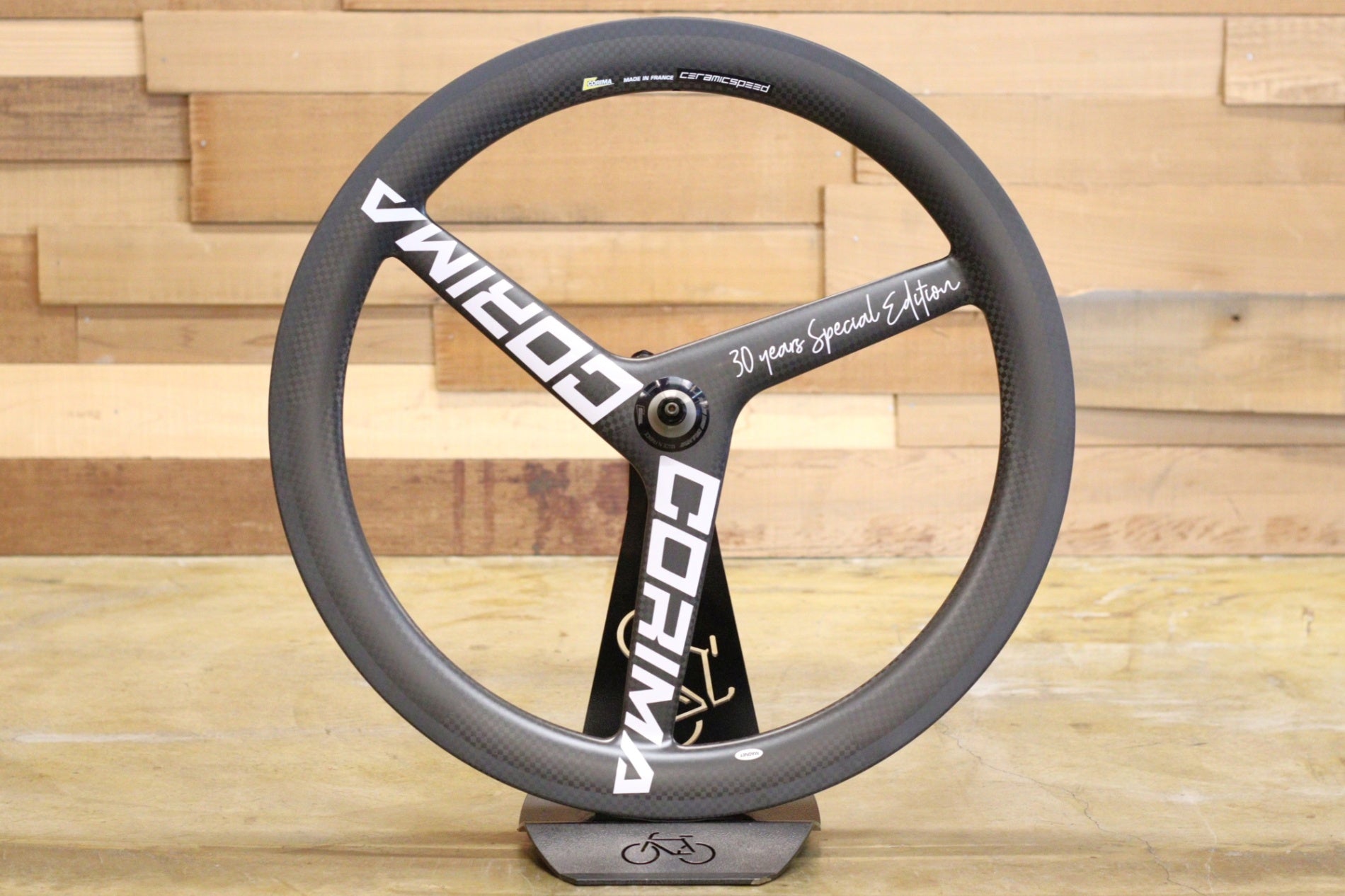 【美品】CORIMA FRONT 3 SPOKE バトンホイール 新品未使用 コリマ CORIMA 3スポーク WS TT HM カーボン チューブラー