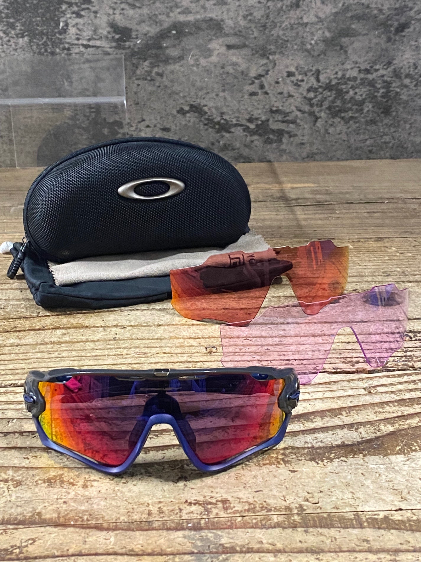 KM058 オークリー OAKLEY JAW BREAKER サングラス アイウェア 黒 紺