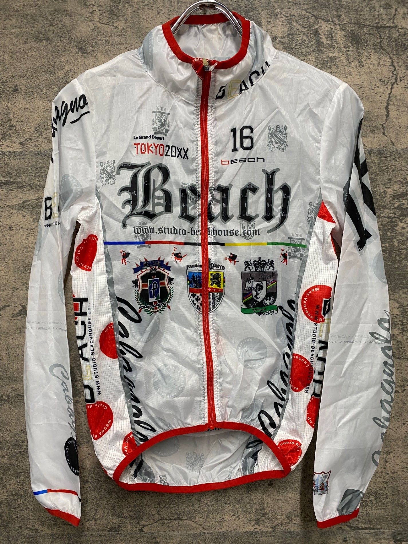 JT782 パンダーニ PANDANI 長袖 ウインドブレイカー 白 総柄 XS – BICI