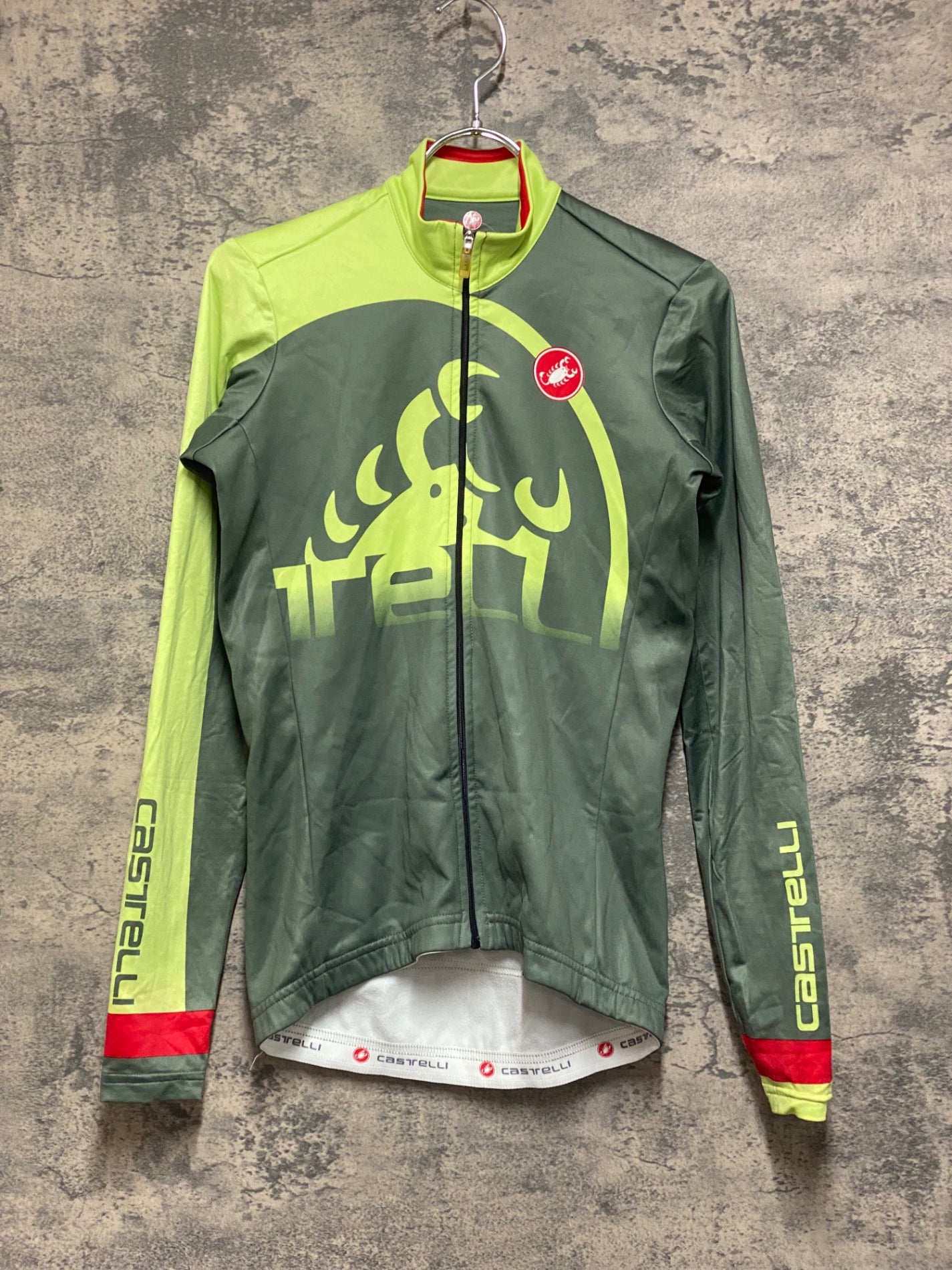 KB262 カステリ CASTELLI 長袖 サイクルジャージ 緑 S ※擦れ – BICI