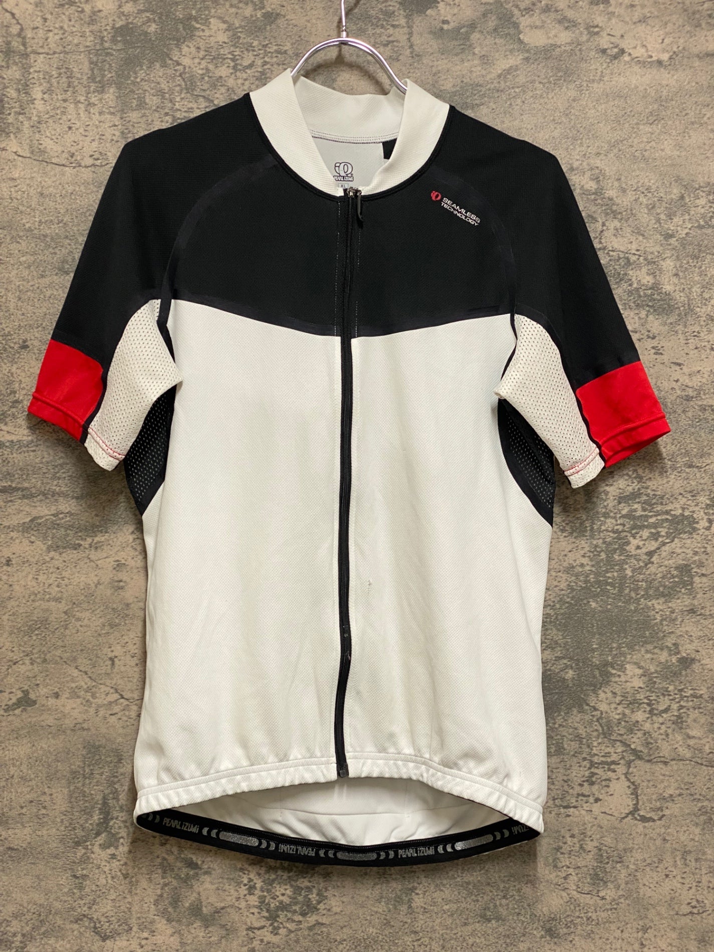 JP711 パールイズミ PEARL iZUMi 半袖 サイクルジャージ 黒 白 XL