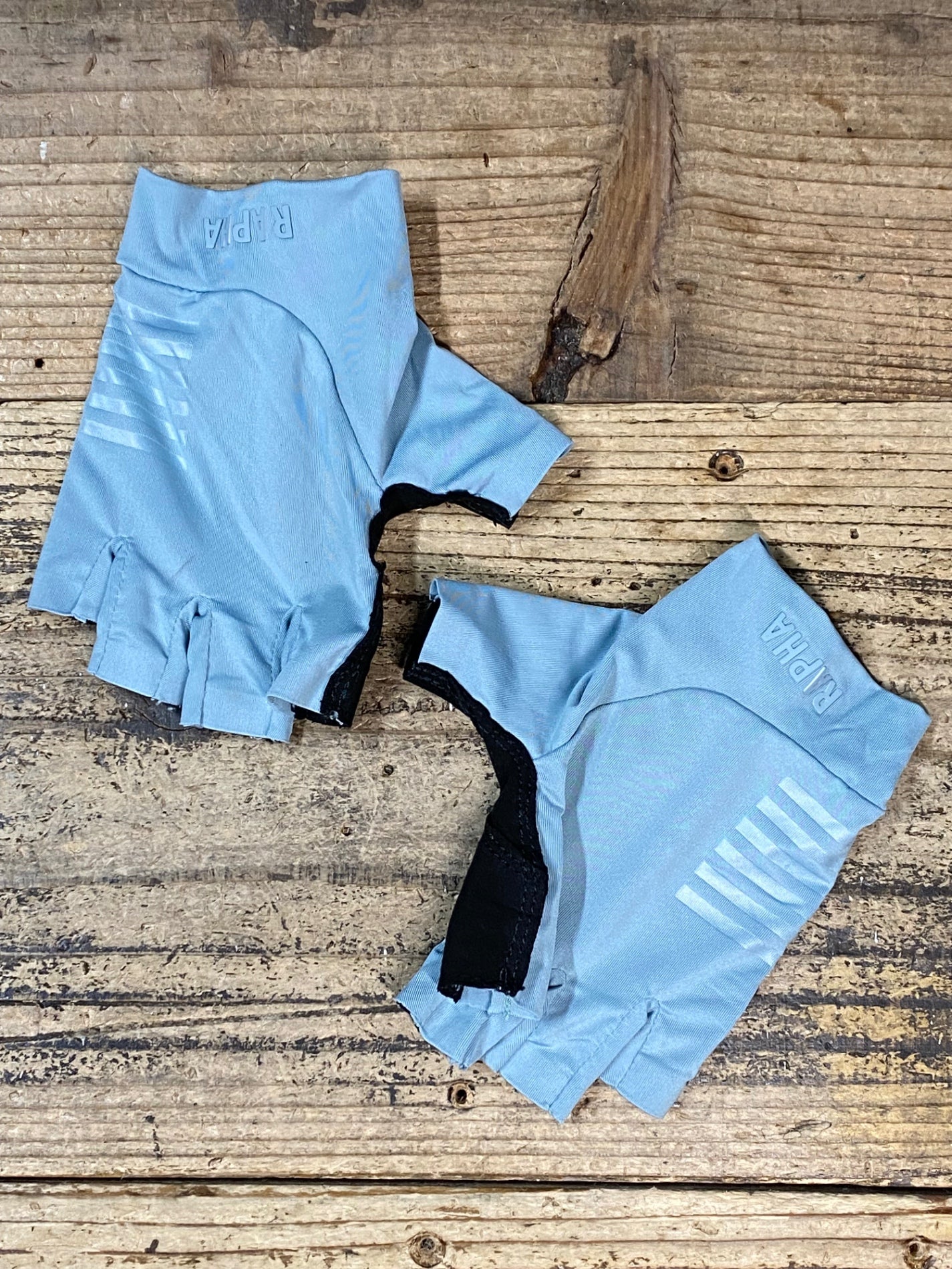 JU410 ラファ Rapha PRO TEAM MITTS 指切り グローブ 水色 黒 M – BICI