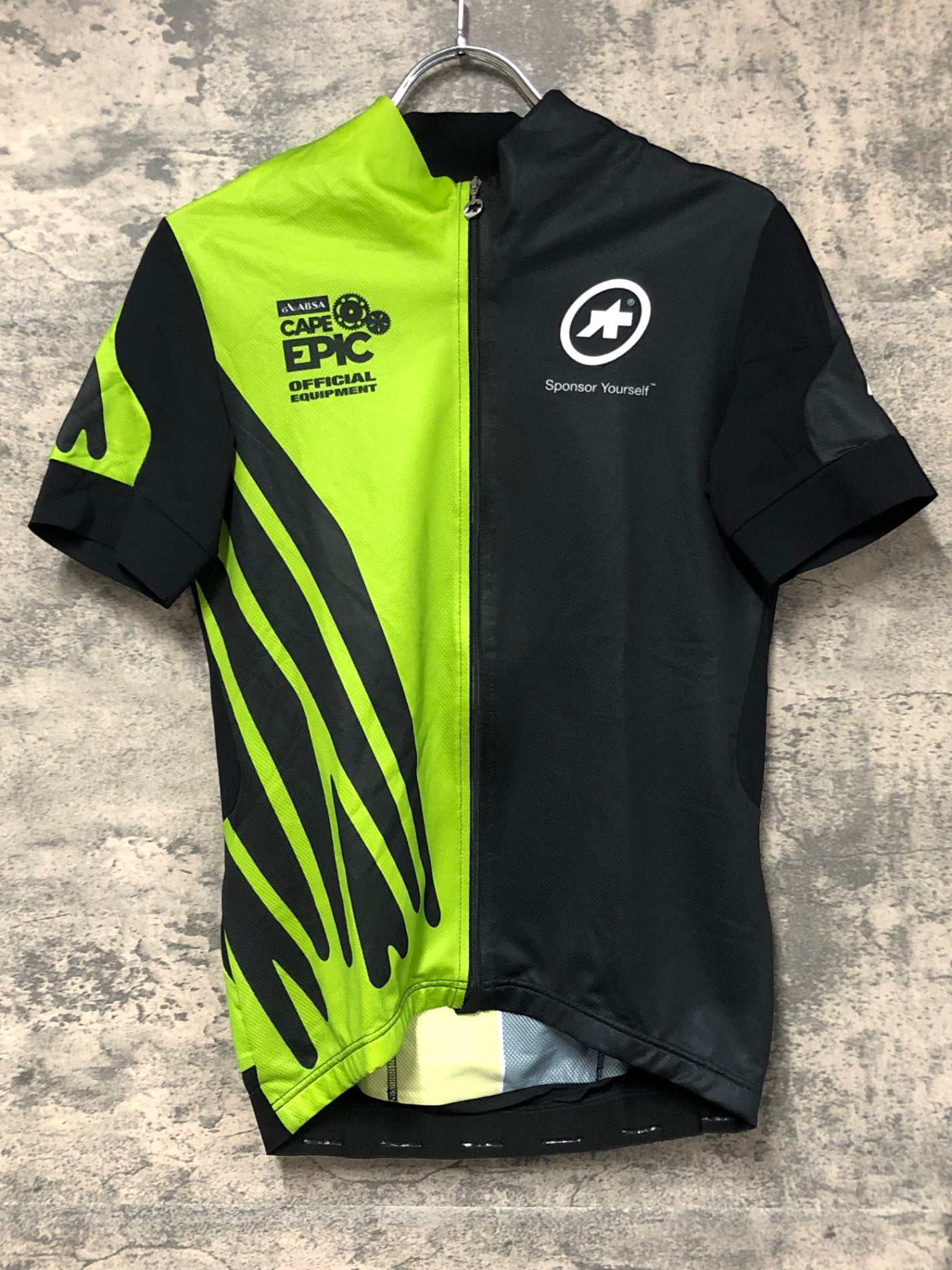 JW325 アソス assos CAPE EPIC 半袖 サイクルジャージ 黒黄緑 M – BICI
