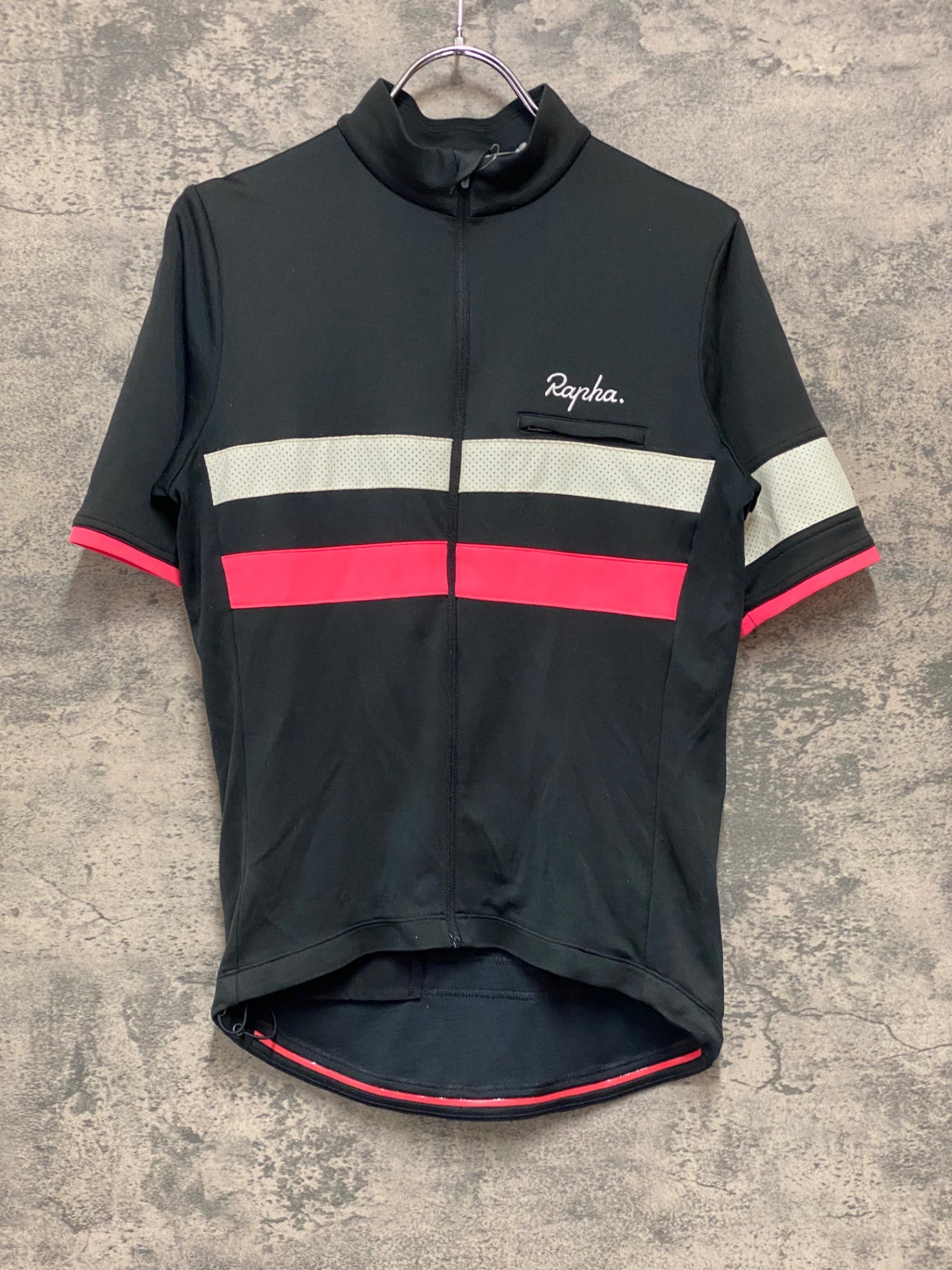 JM459 ラファ Rapha BREVET JERSEY 半袖 サイクルジャージ 黒 S