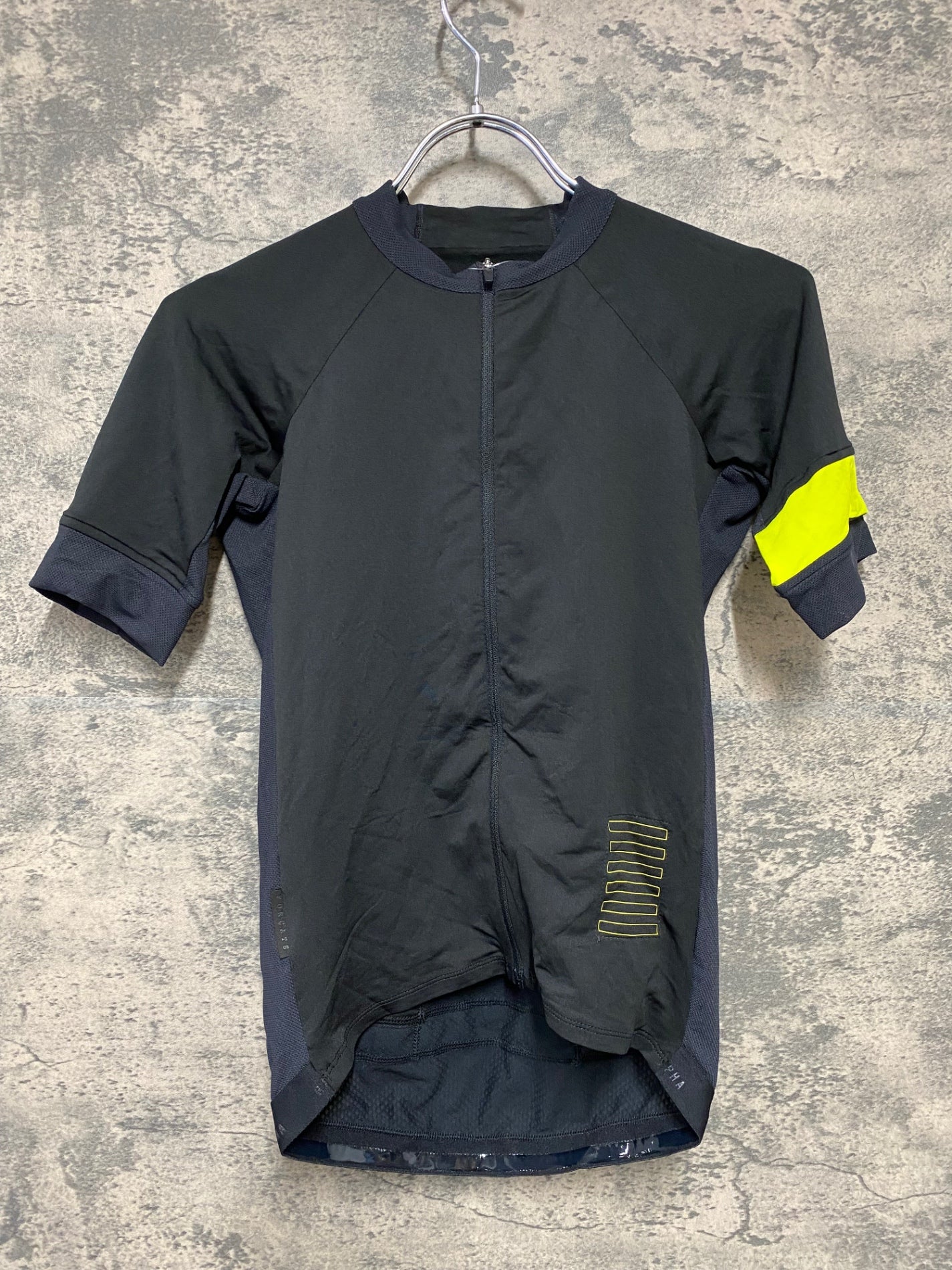 KD531 ラファ Rapha PRO TEAM JERSEY 半袖 サイクルジャージ 黒 黄 XS