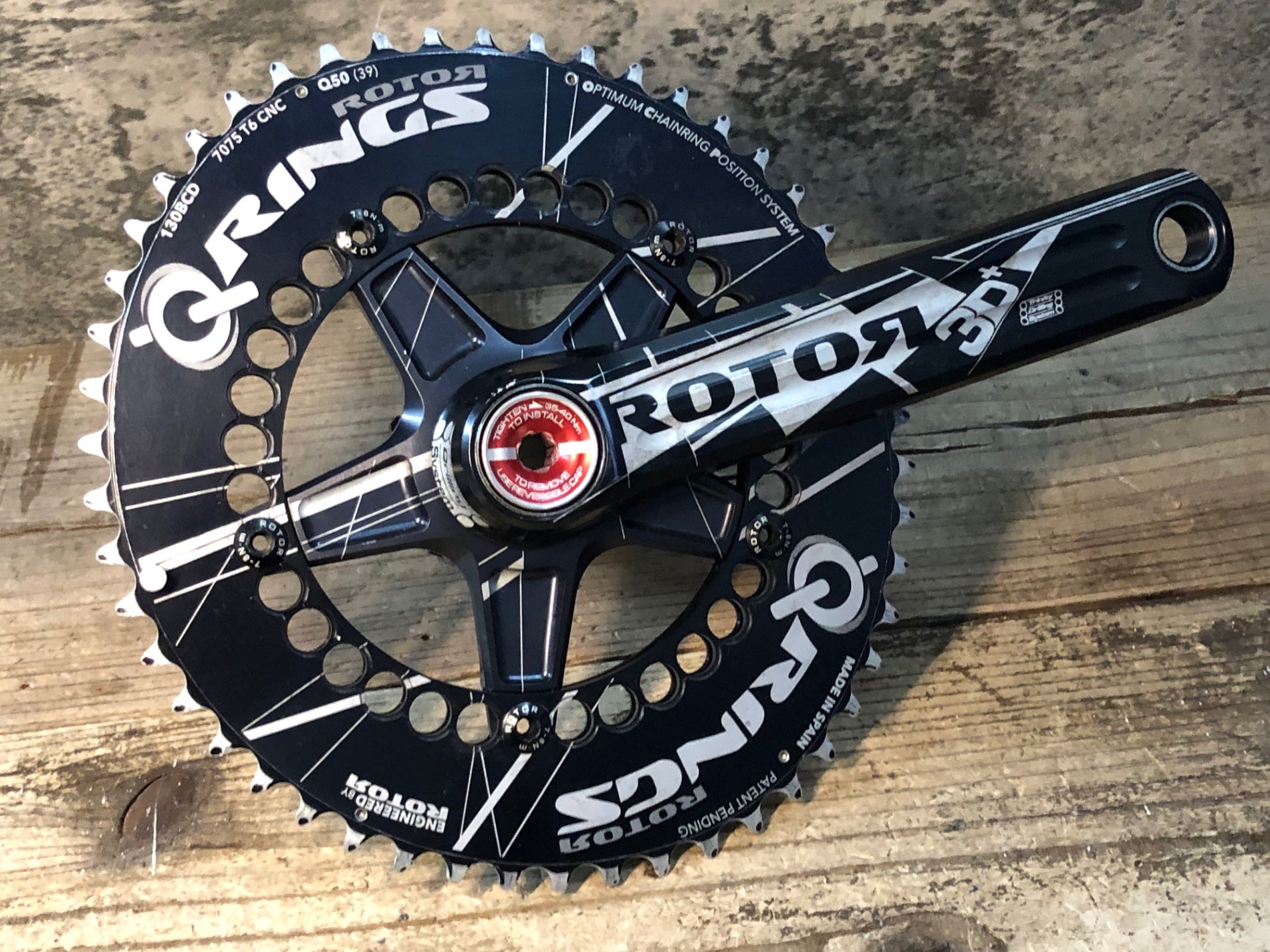 JS253 ROTOR 3D+ QRINGS アルミ クランク 172.5mm 50/39T 130BCD BB30