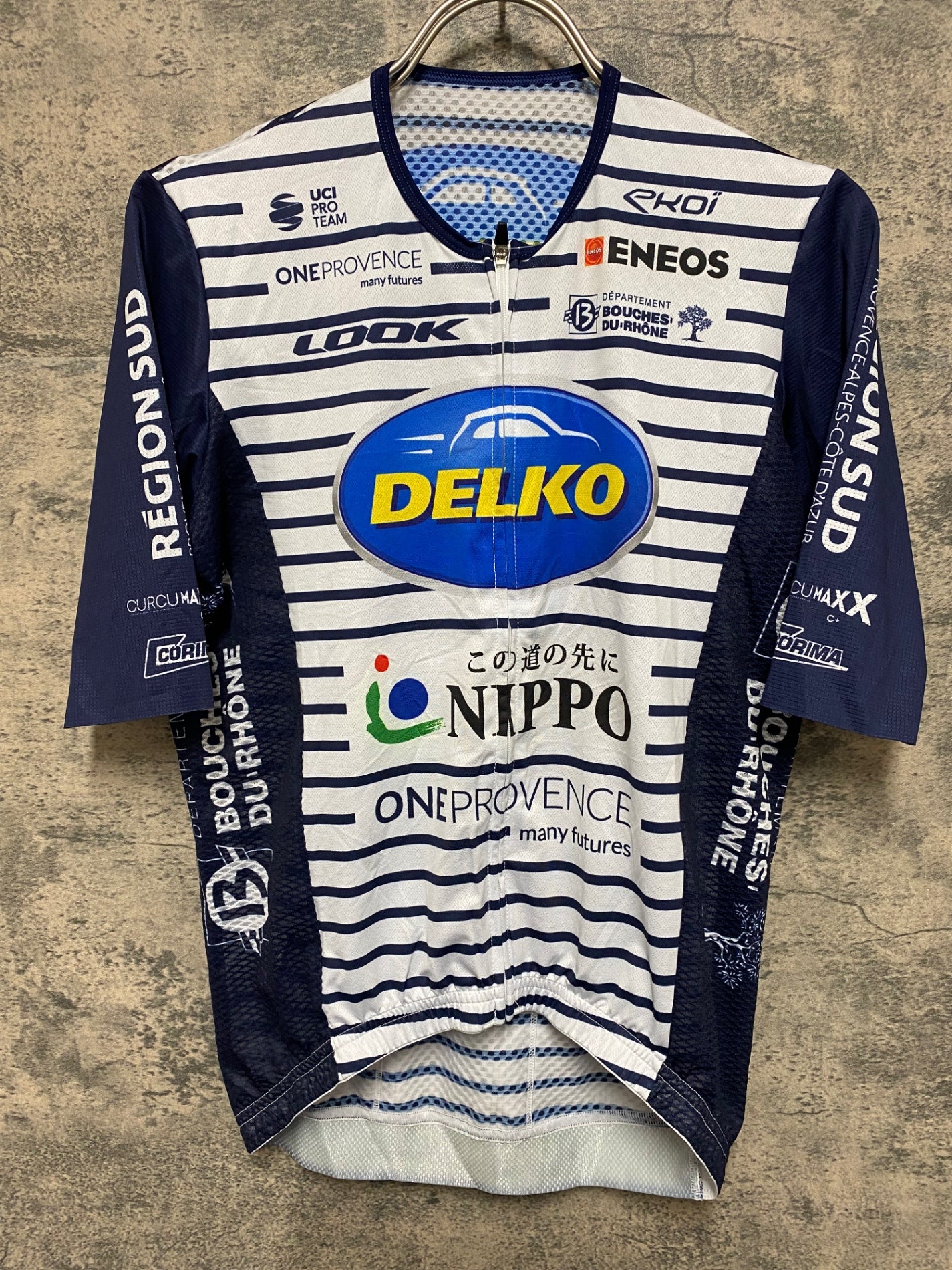 JS106 エコイ ekoi 半袖 サイクルジャージ 紺 白 5/L DELKO – BICI