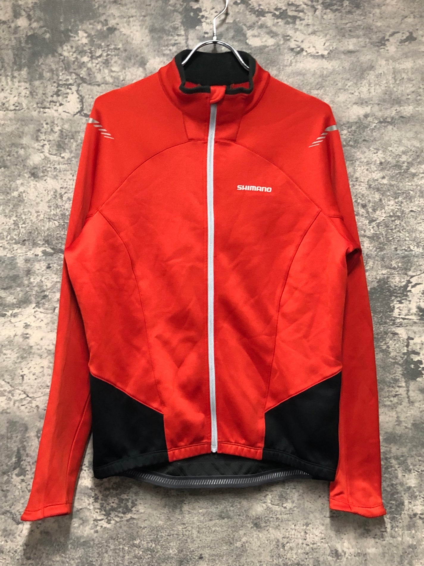 KD662 シマノ SHIMANO 長袖 サイクルジャケット 赤 XL 裏起毛 – BICI
