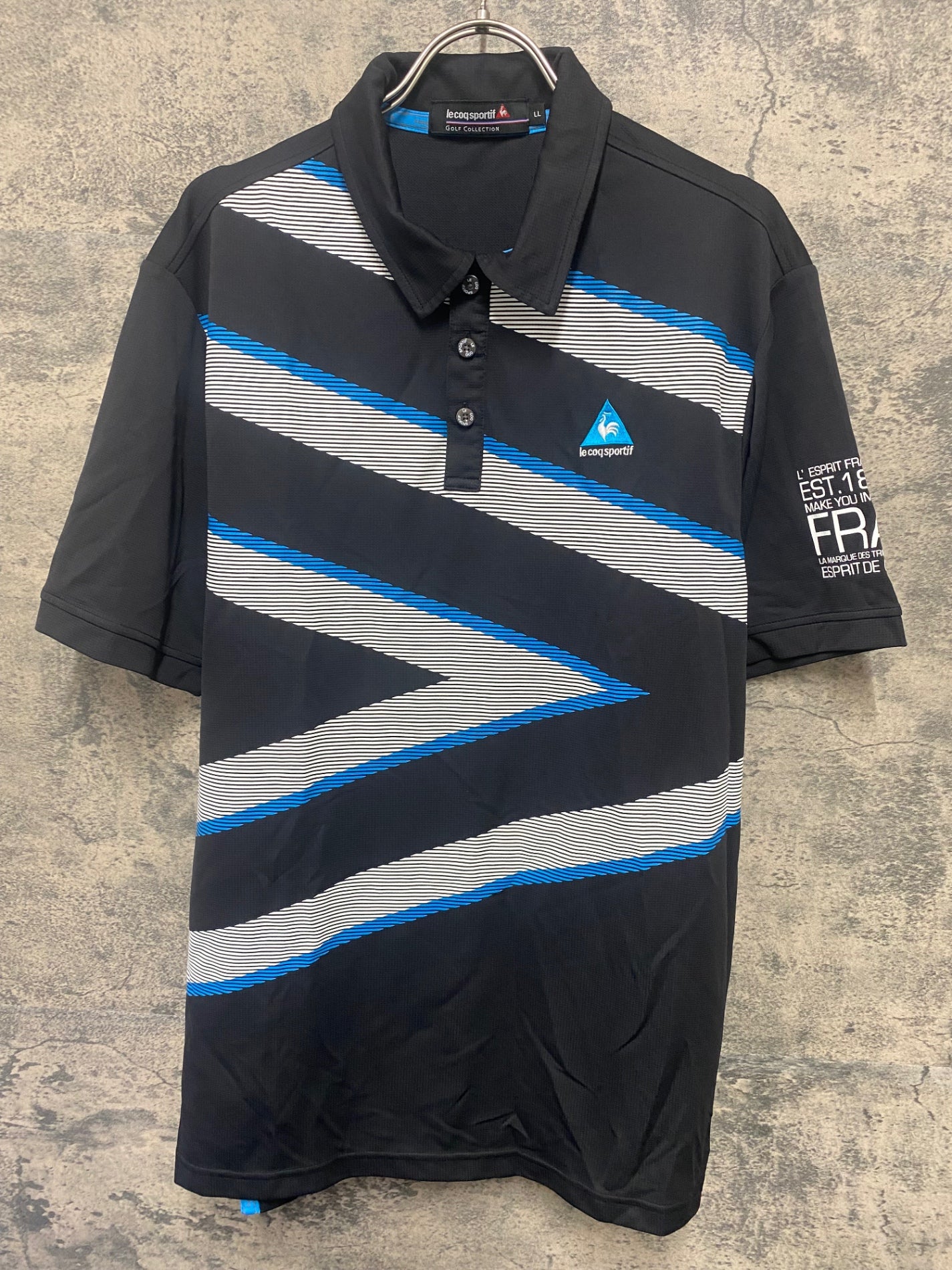 JO221 ルコックスポルティフ le coq sportif 半袖 ポロシャツ 黒 LL