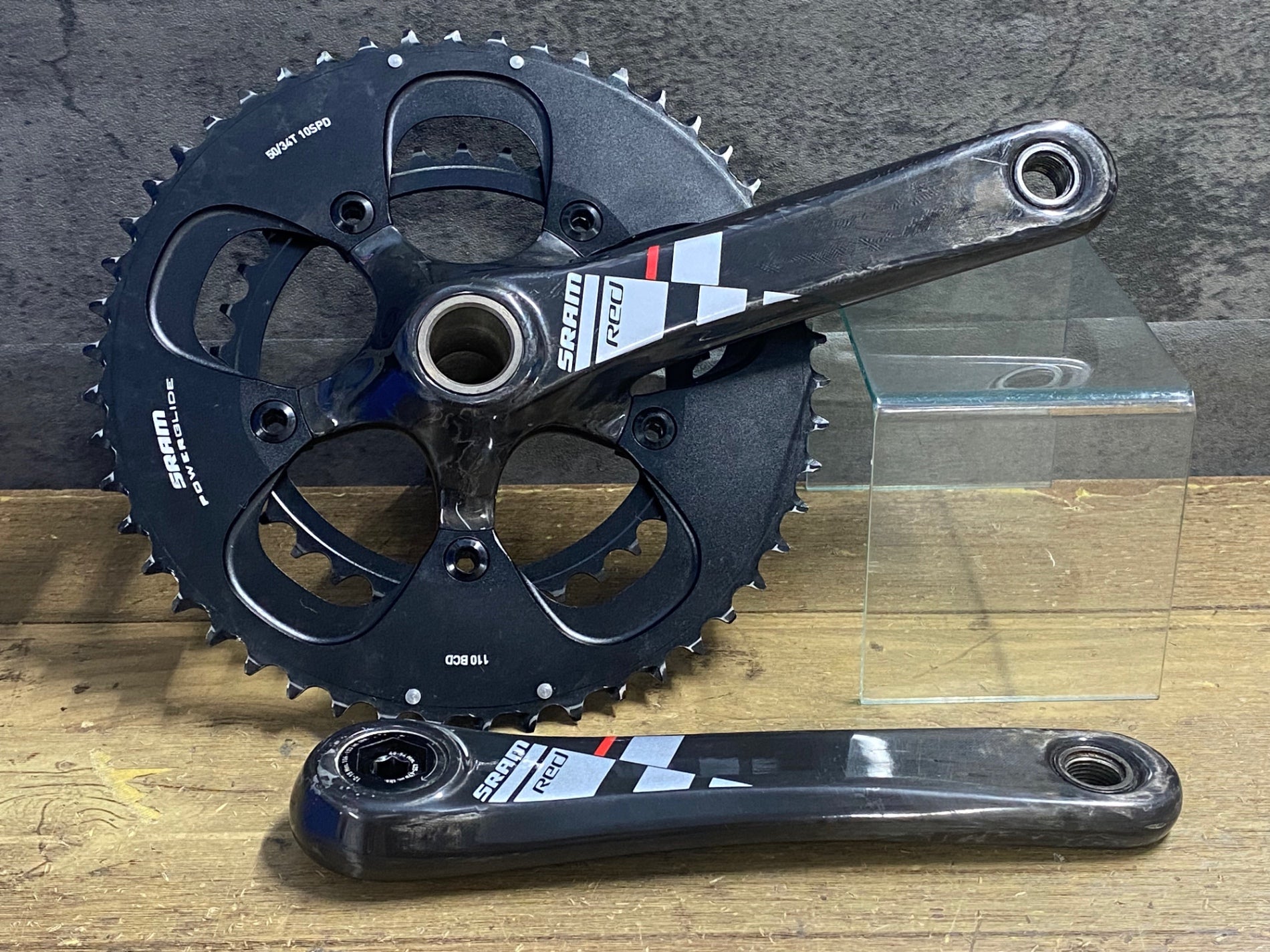 KE919 スラム SRAM レッド Red 10 カーボン クランクセット 170mm 50