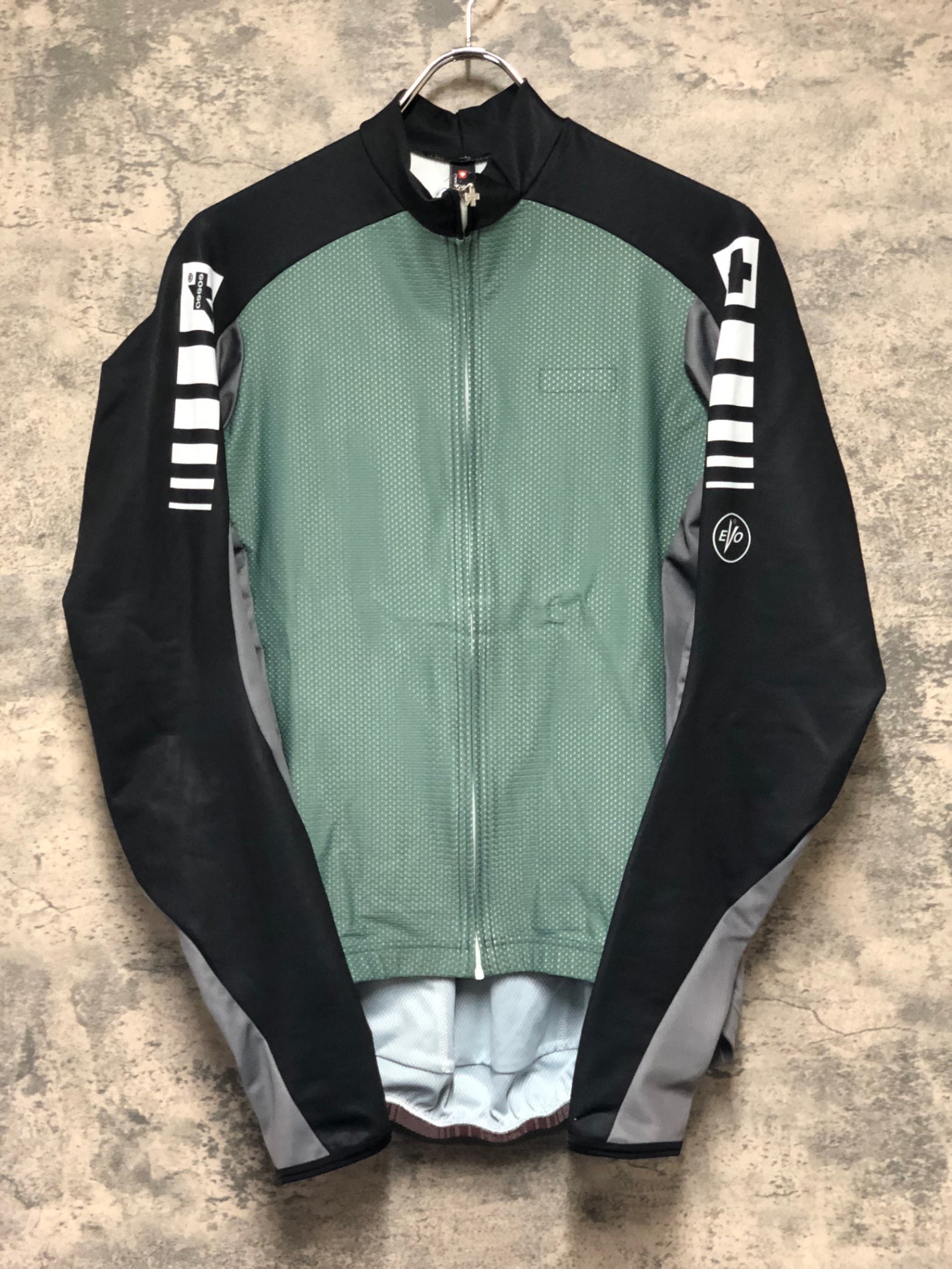 KP695 アソス ASSOS AIRBLOCK799 EVO 長袖 サイクルジャージ 黒 グレー