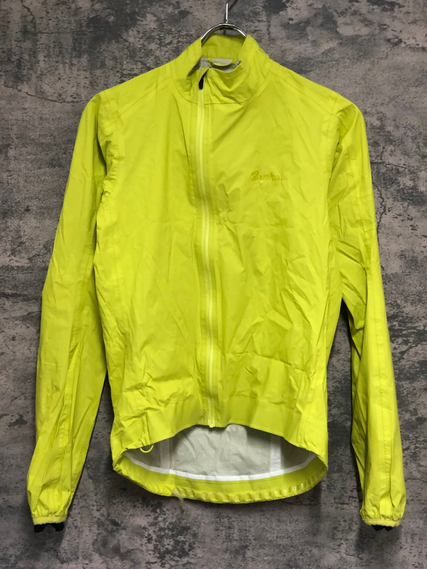 ラファ　Rapha レインジャケット　サイクルウェア　S ロードバイク JZ668 ラファ Rapha RAIN JACKET 長袖 レインジャケット 黃 XS ※汚れ
