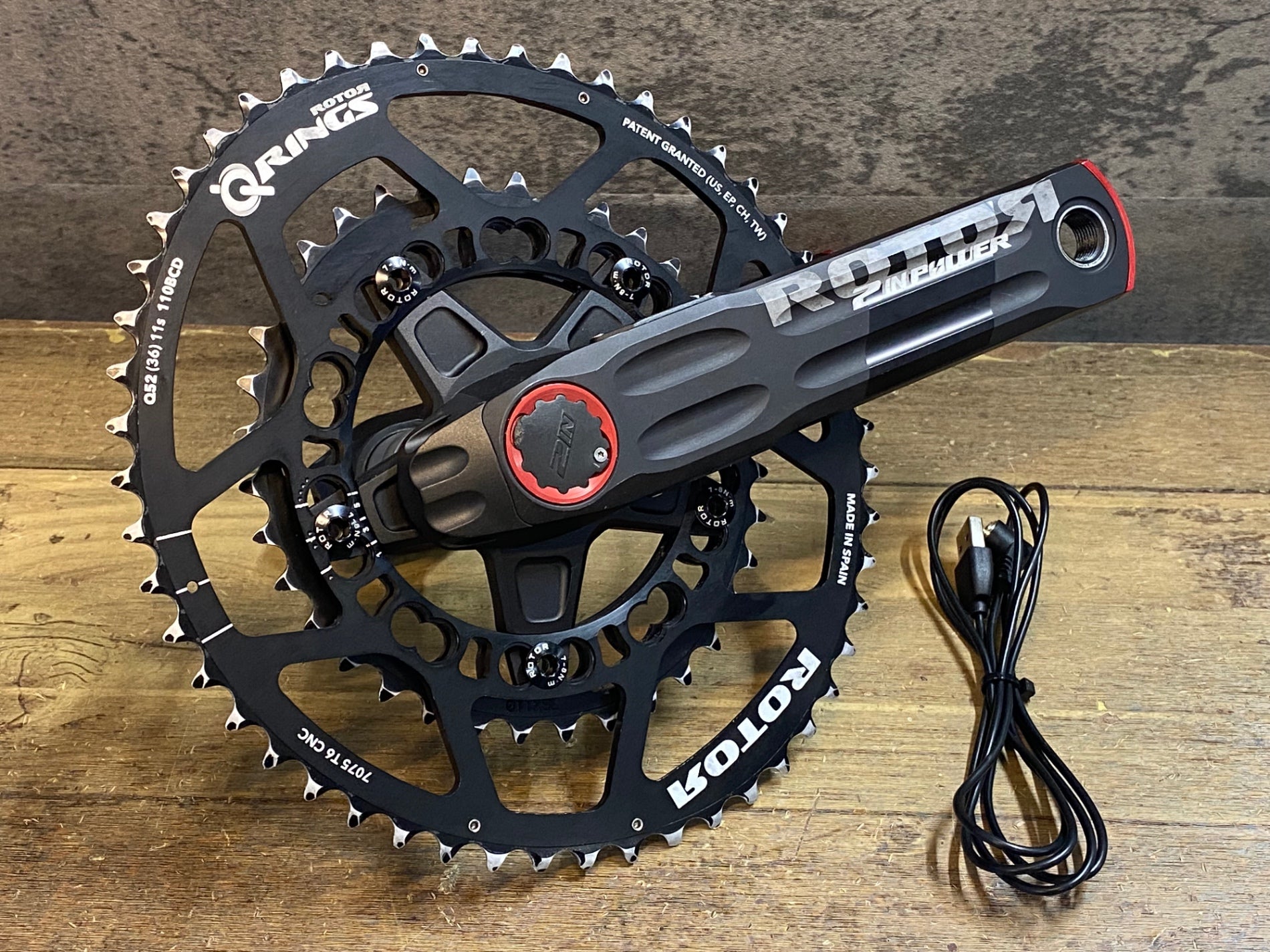 ROTOR 2INPOWER パワーメーター170mm 52-36楕円リング IX282 ローター ROTOR 2IN POWER パワーメーター クランクアーム 170mm
