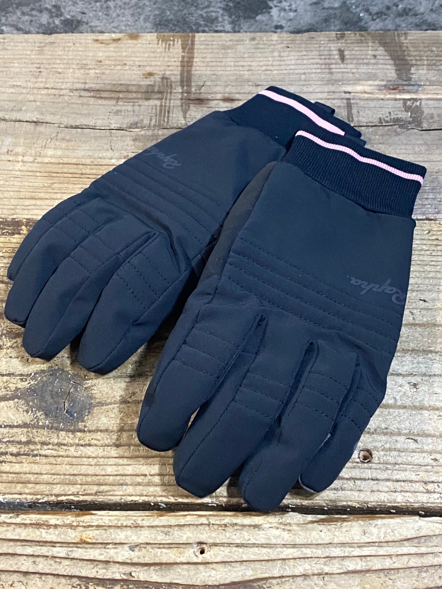 KC708 ラファ Rapha WINTER GLOVES 長指 ウィンターグローブ 黒 L 裏