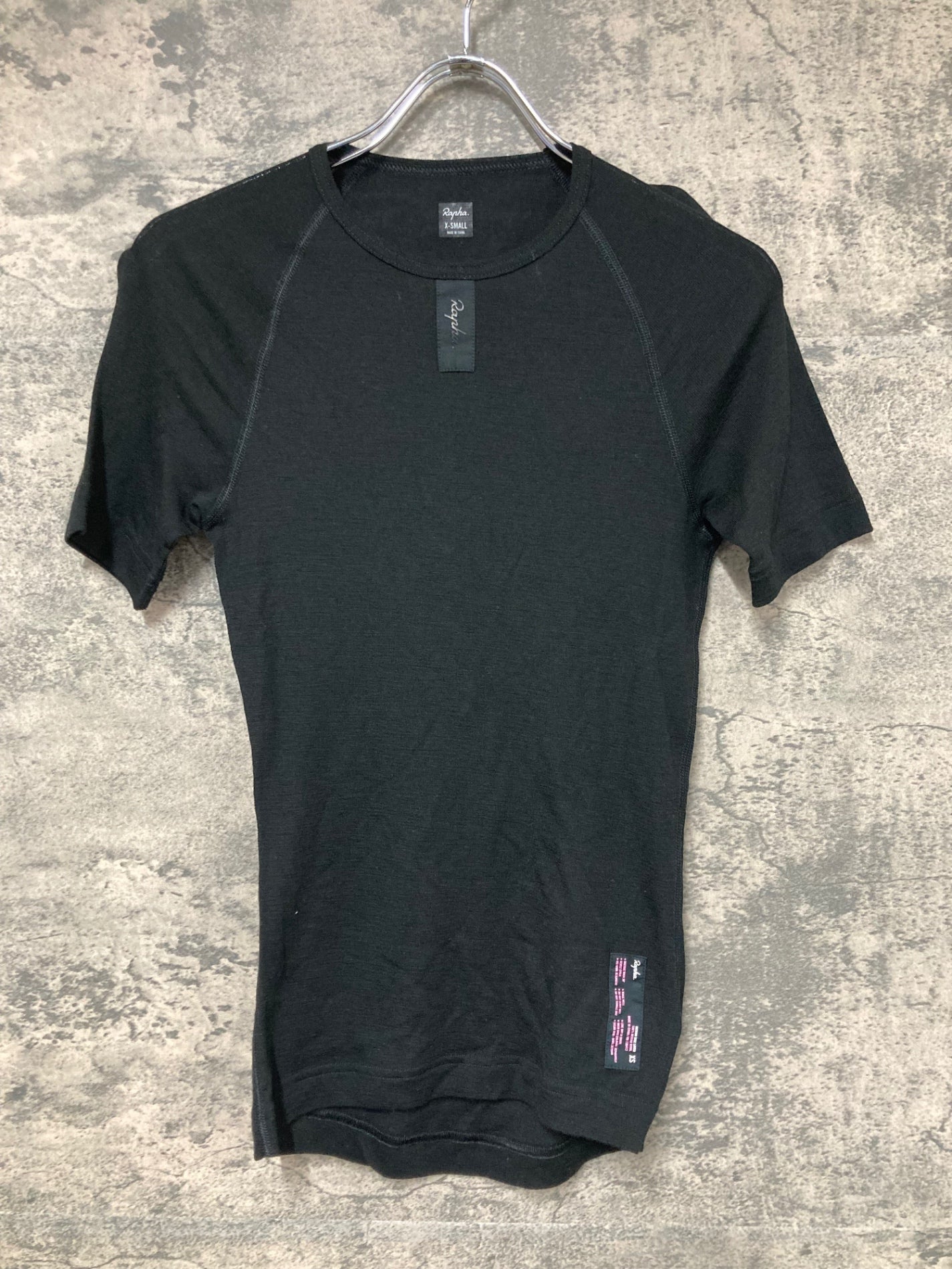 JS838 ラファ Rapha MERINO BASE LAYER 半袖 ベースレイヤー 黒 XS