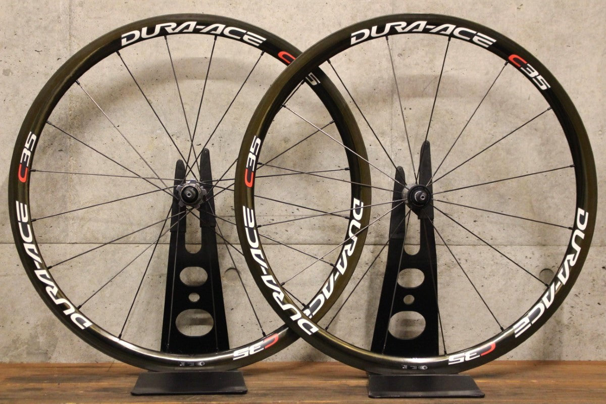 シマノ SHIMANO デュラエース DURA-ACE WH-7900 C35 カーボン チューブラー ホイールセット シマノ10S ナローリム  【福岡店】