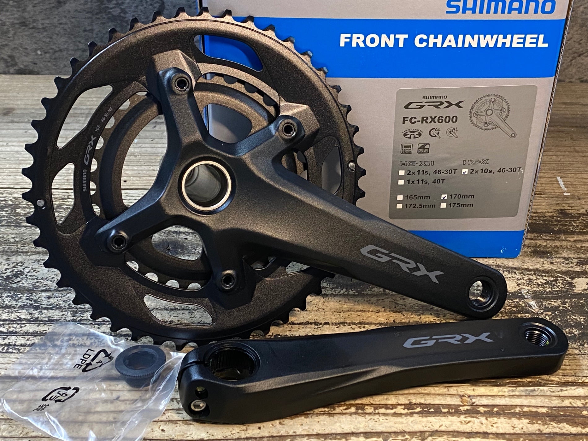 JR718 シマノ SHIMANO GRX FC-RX600 クランクセット 46/30T 170mm