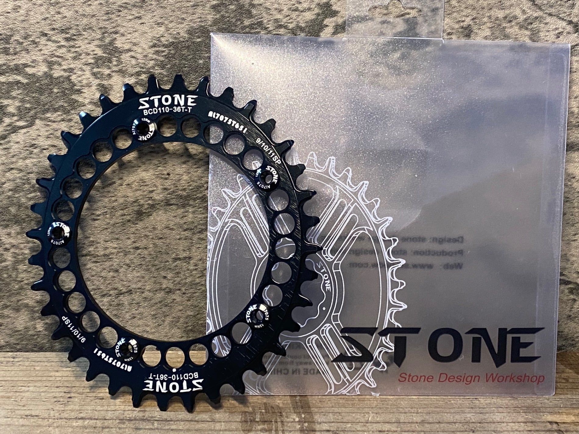 JP623 ストーン STONE 楕円 チェーンリング ナローワイド 36T BCD110