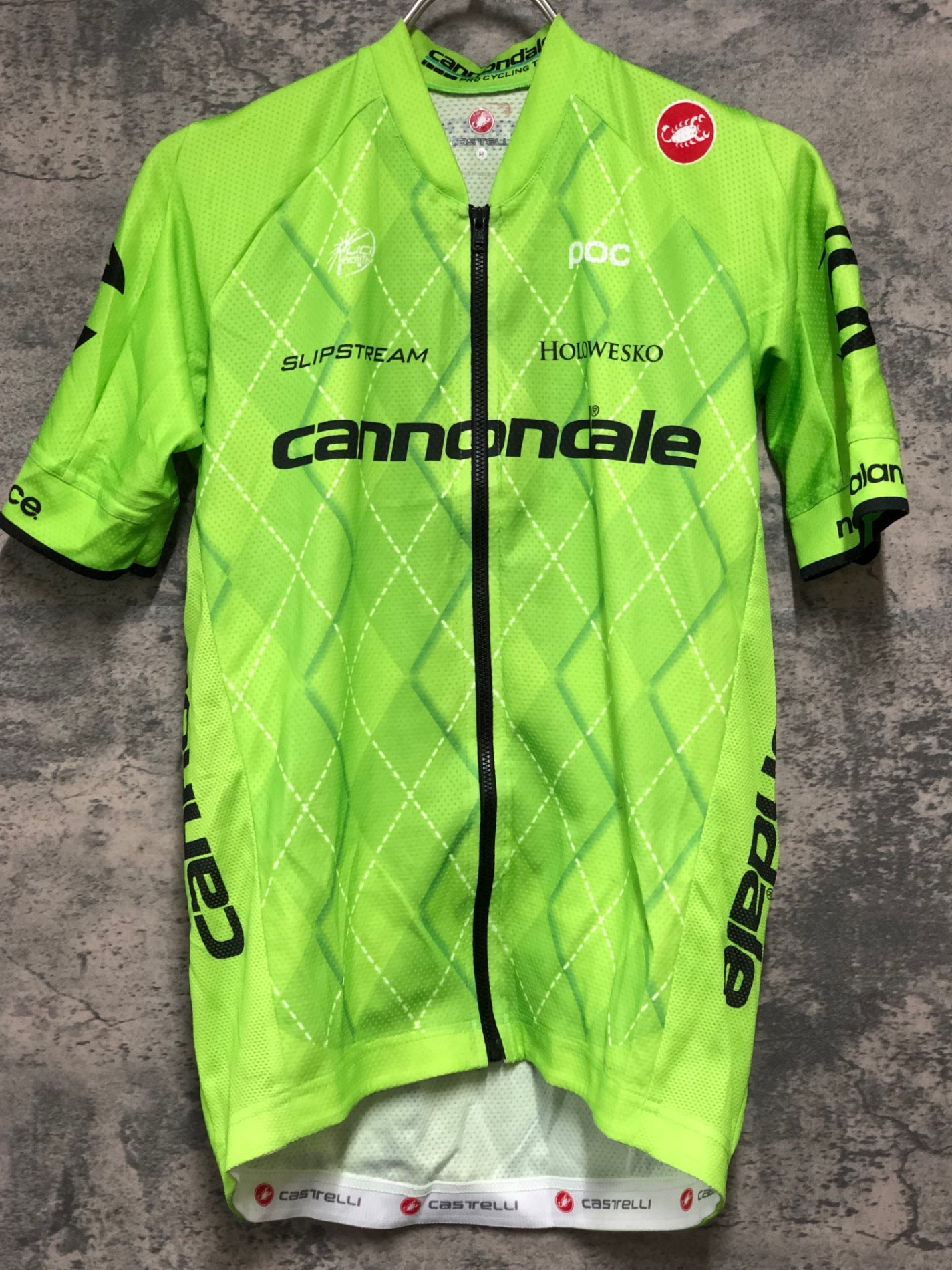 KD666 カステリ CASTELLI 半袖 サイクルジャージ 緑 M CANNONDALE