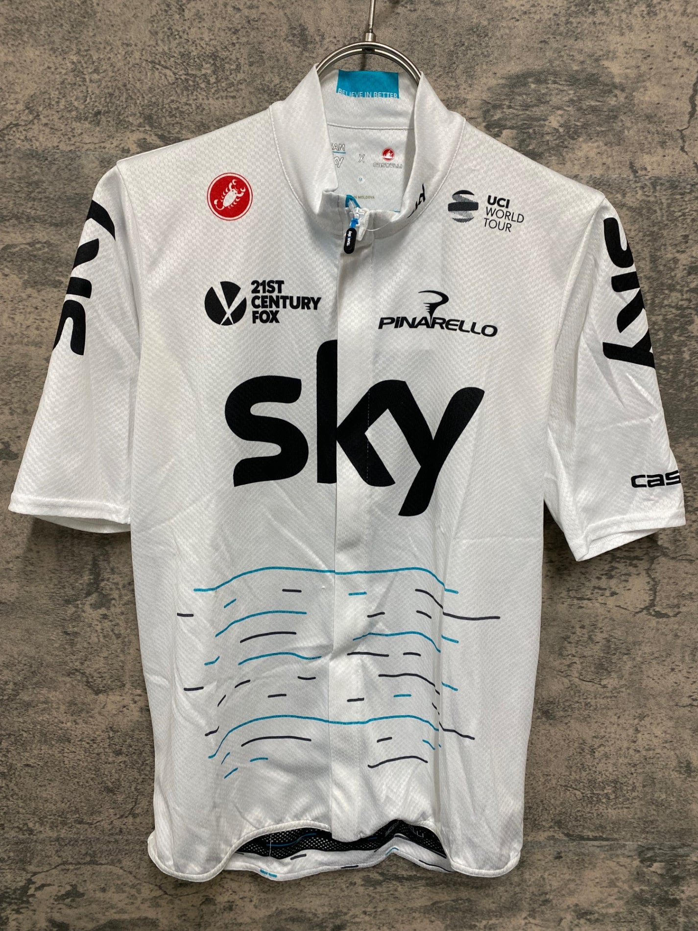 JV914 カステリ CASTELLI 半袖 サイクルジャージ 白 M TEAM Sky – BICI