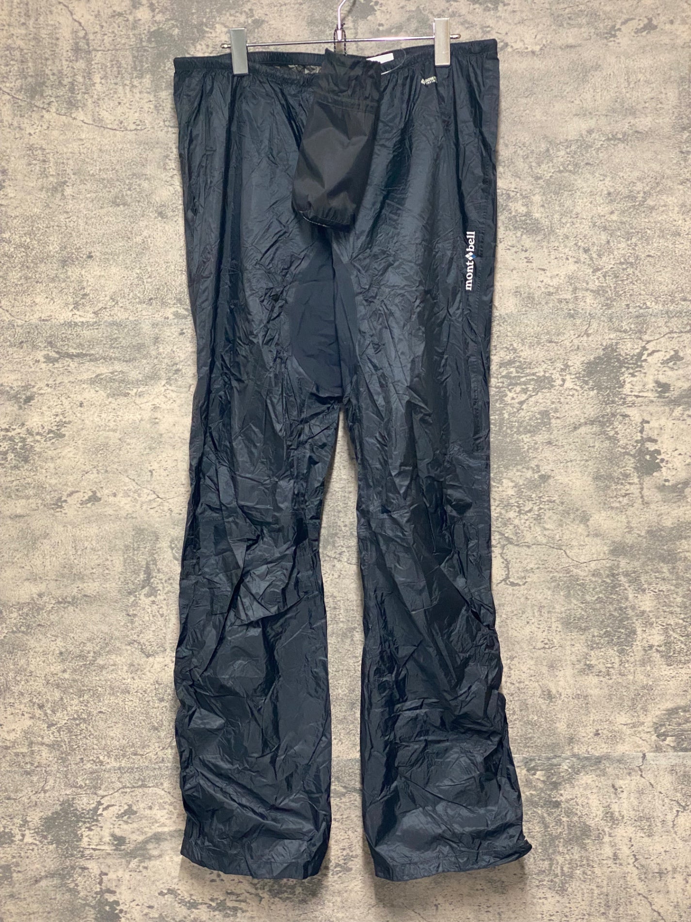 JW036 モンベル mont bell パッカブルレインパンツ 黒 L GORE TEX