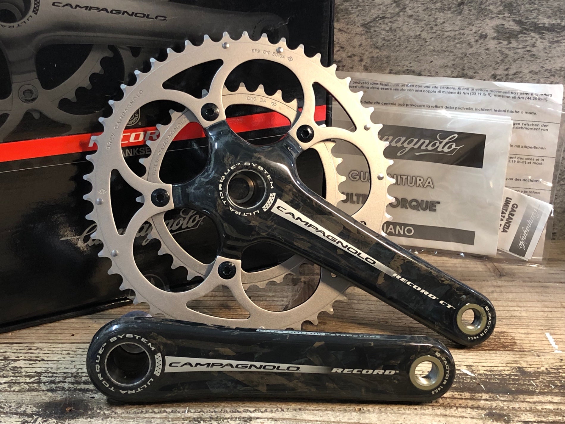 JP097 カンパニョーロ CAMPAGNOLO RECORD CT クランクセット 2x10s 50