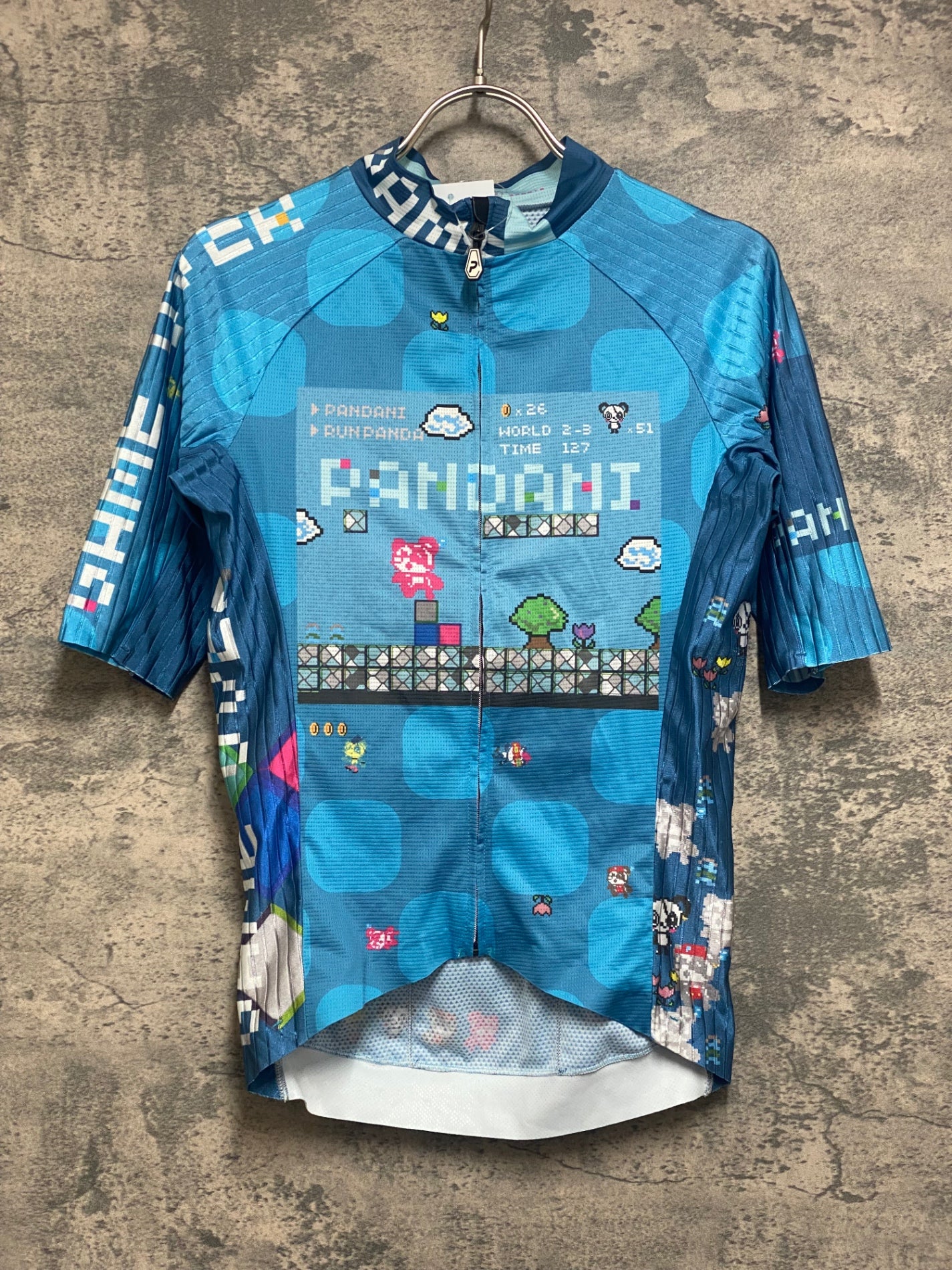 JR204 パンダーニ pandani 半袖 サイクルジャージ 水色 S エアロ