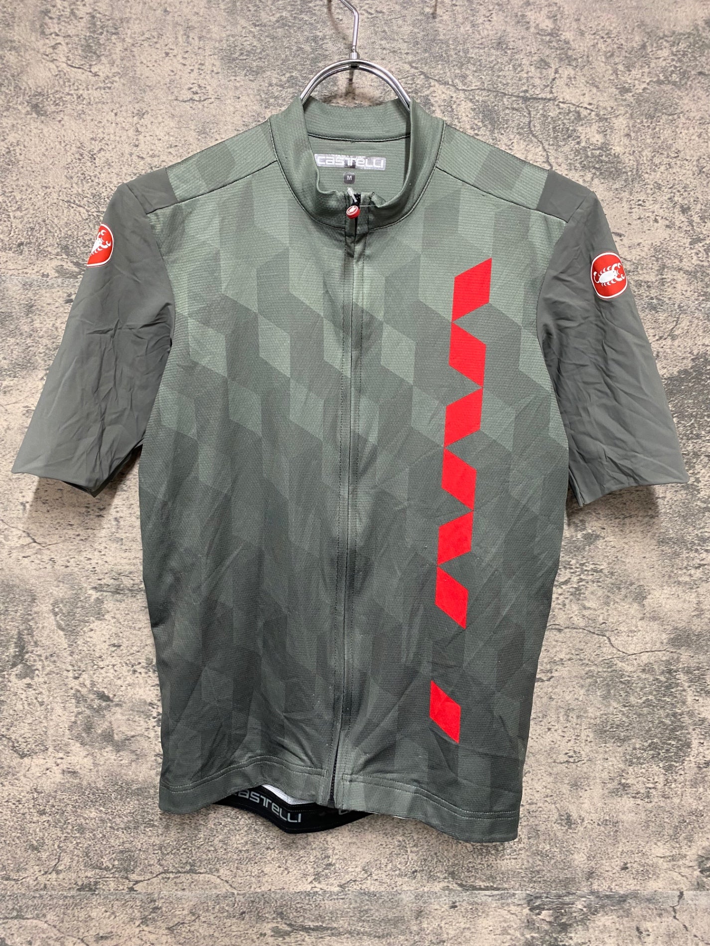 JQ907 カステリ CASTELLI ROSSOCORSA 半袖 サイクルジャージ 緑 M