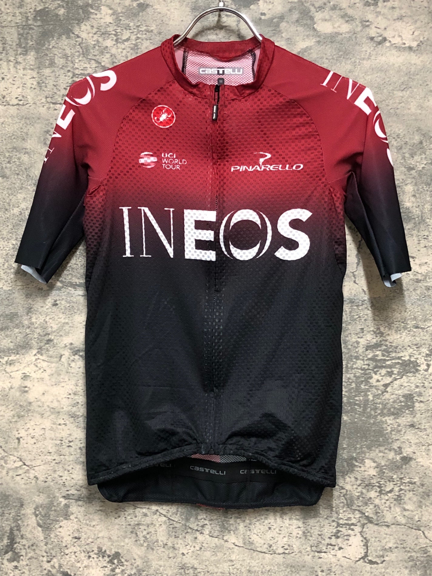 Castelli Abu Dhabi Tour サイクルジャージ 赤 KD940 カステリ CASTELLI 半袖 サイクルジャージ 赤 黒 M INEOS