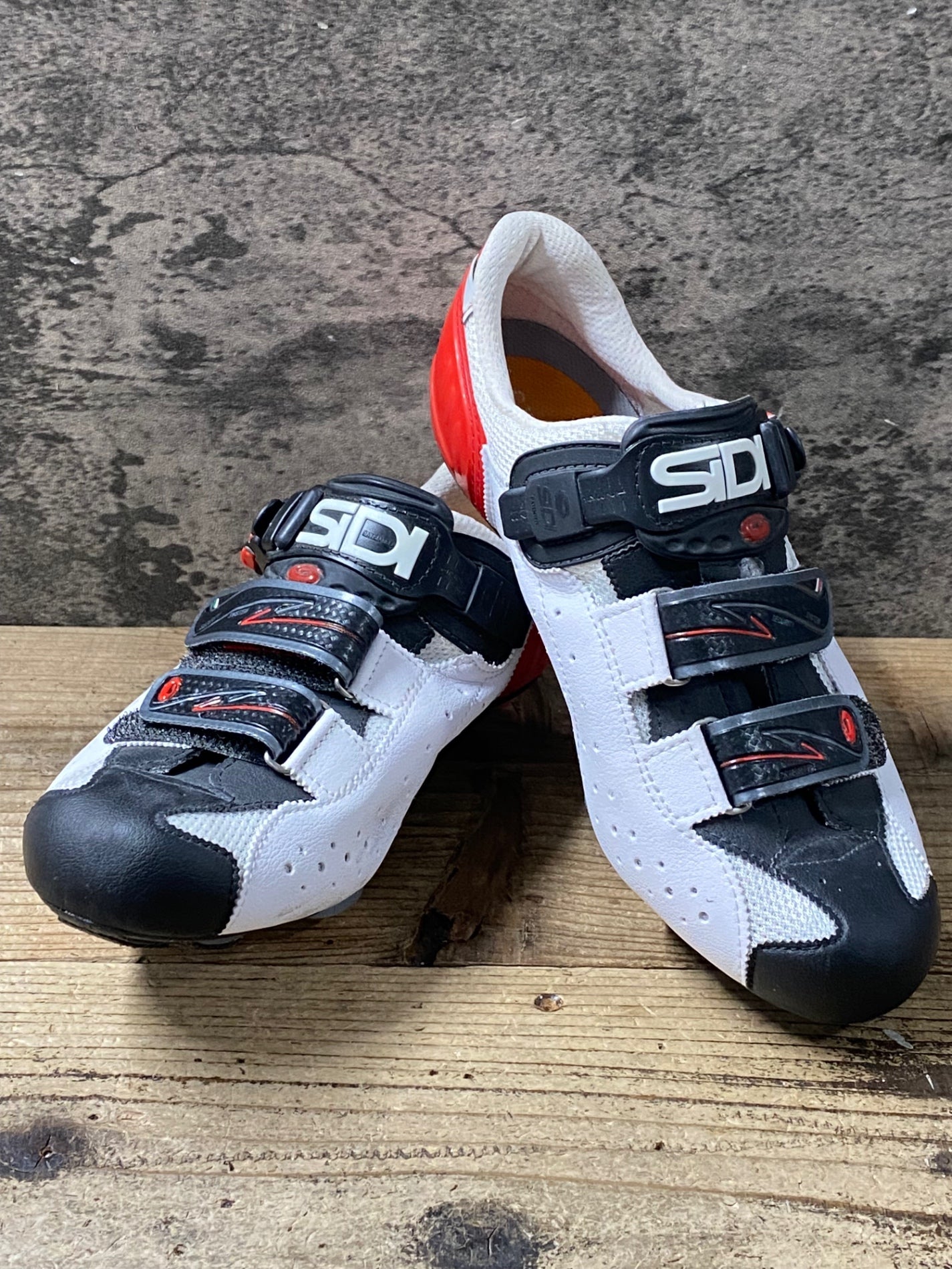 KG192 シディ SIDI S-FIT CARBON ビンディングシューズ EU42 3穴 白黒