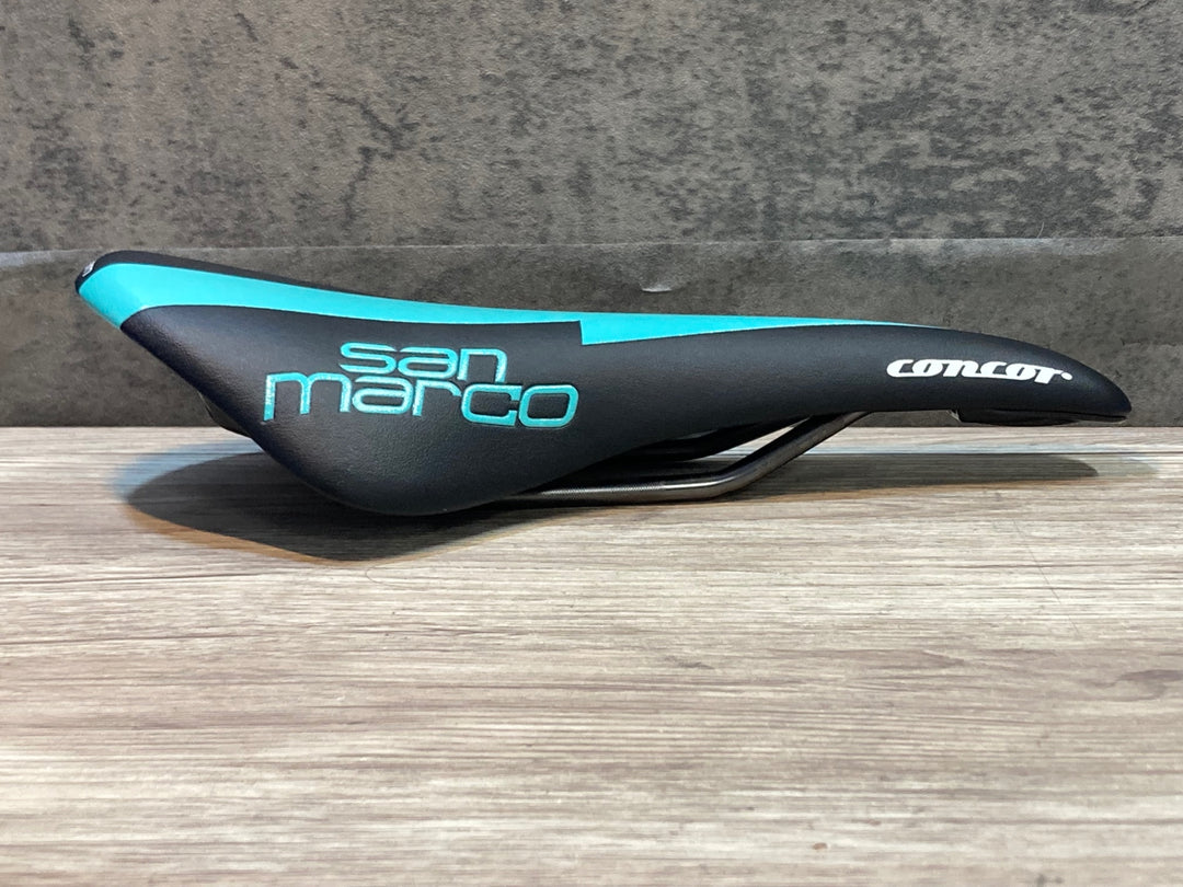 JU659 セラサンマルコ Selle San Marco コンコール CONCOR TEAM サドル XSiliteレール 黒/水色