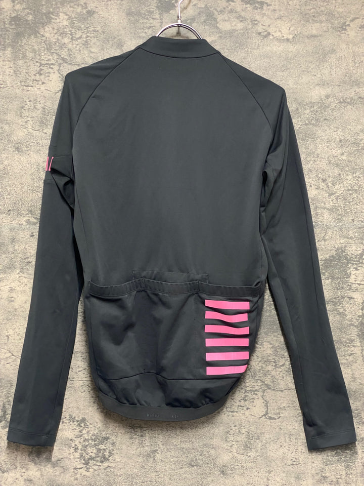 KM627 ラファ Rapha PRO TEAM LONG SLEEVE TRAINING JERSEY 長袖 サイクルジャージ グレー S ※擦れ等使用感あり