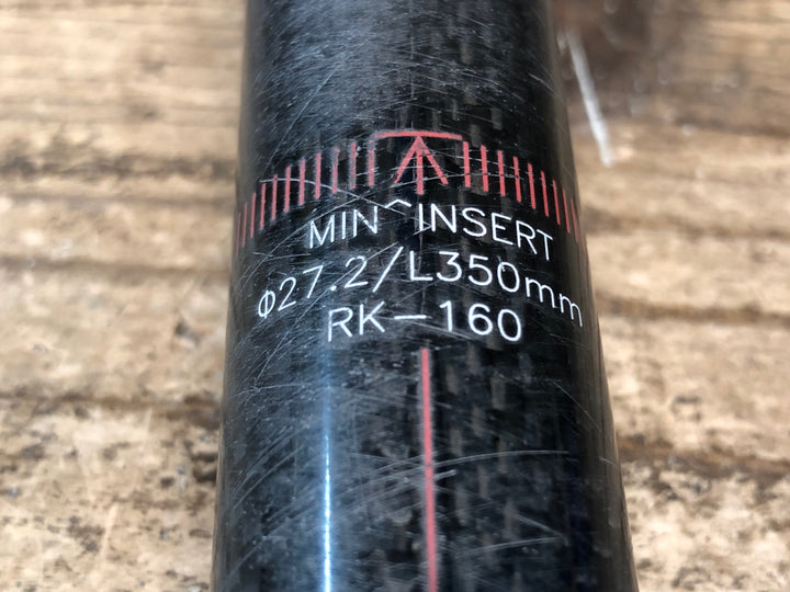 JK135 FSA K-FORCE カーボン シートポスト 黒 350mm Φ27.2