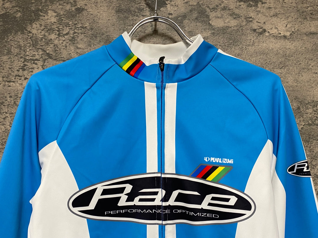 KF345 パールイズミ PEARL iZUMi 長袖 サイクルジャケット 水色 M 裏起毛 THERMODRESS