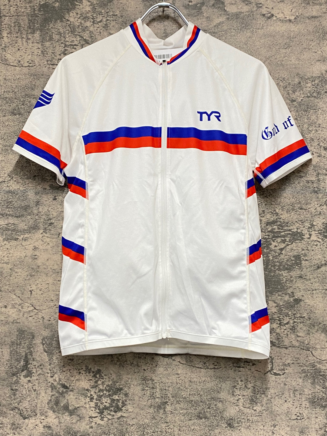 JZ558 TYR 半袖 サイクルジャージ 白 M