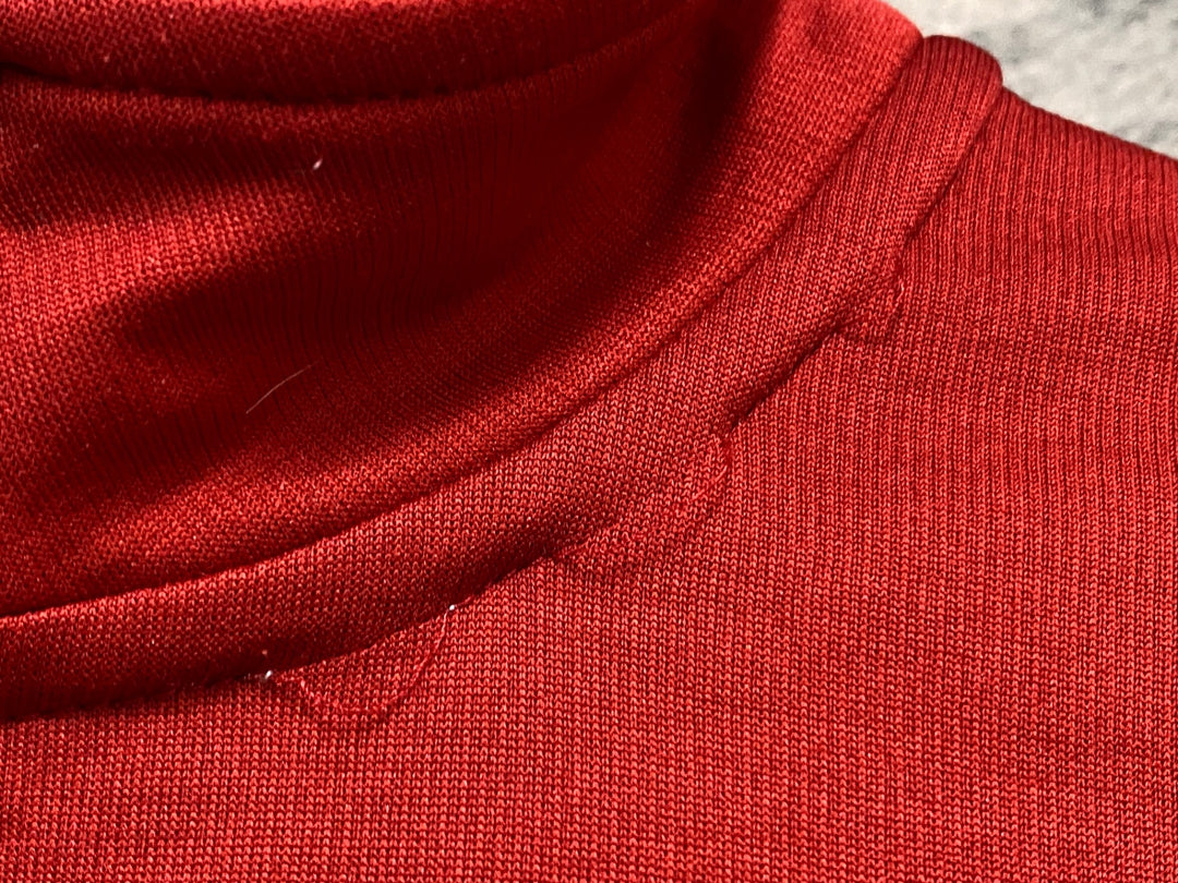 KR196 ラファ Rapha LONG SLEEVE COUNTRY JERSEY 長袖 サイクルジャージ 赤 M ハーフジップ