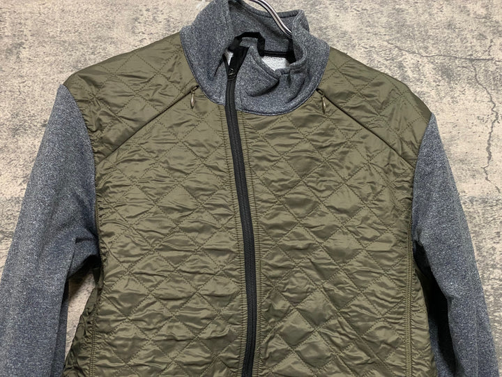 JV277 カフェドシクリステ Cafe du Cycliste Heidi man 長袖 サイクルジャージ グレー カーキ M 裏起毛