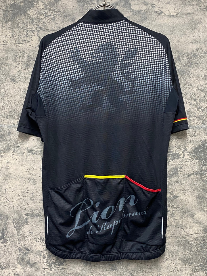 KG281 リオンドカペルミュール Lion de KAPELMUUR 半袖 サイクルジャージ 黒 XL