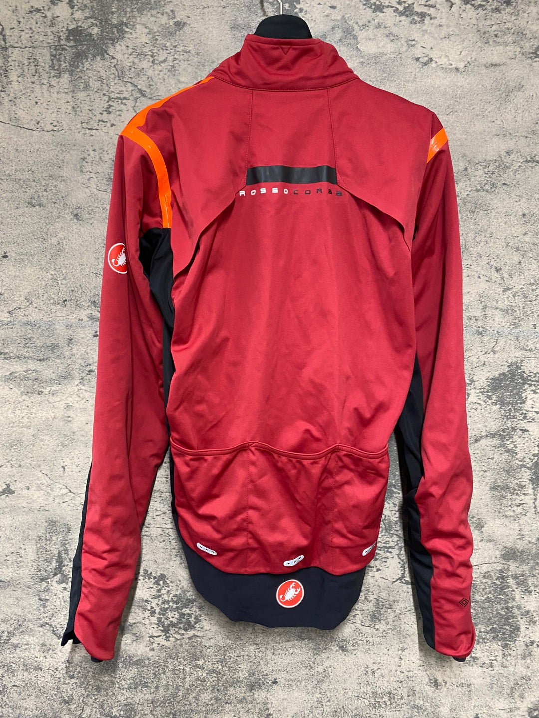 KB689 カステリ CASTELLI Alpha RoS 2 Rosso Corsa GORE-TEX INFINIUM 長袖 サイクルジャケット 裏起毛 赤 M