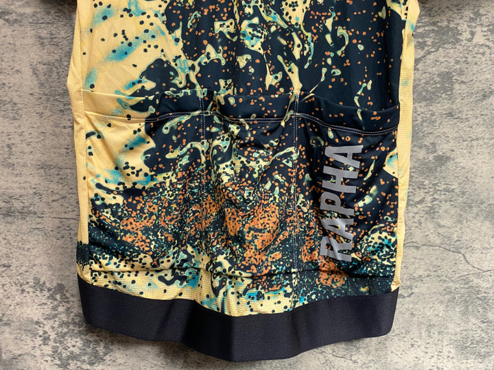 KL767 ラファ Rapha LACHLAN PRO TEAM TRAINING JERSEY 半袖 サイクルジャージ 黄色 XL