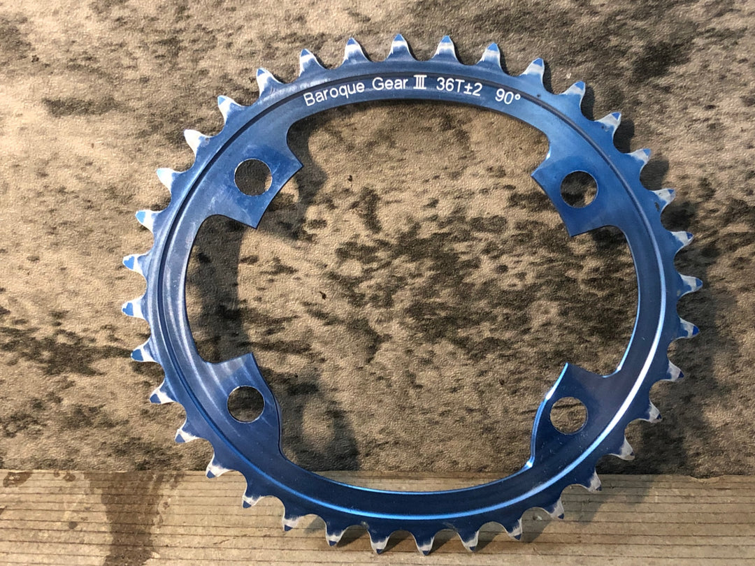 JU710 スミス SMITH Baroque Gear Ⅲ チェーンリング 青 36T±2 90°