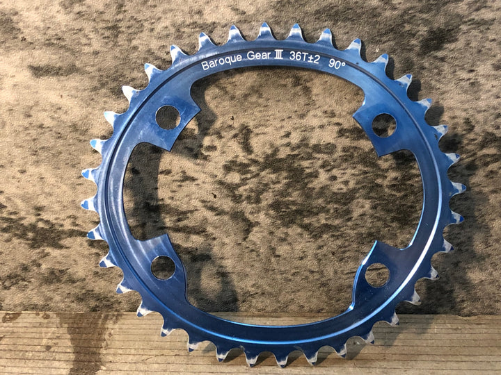 JU710 スミス SMITH Baroque Gear Ⅲ チェーンリング 青 36T±2 90°