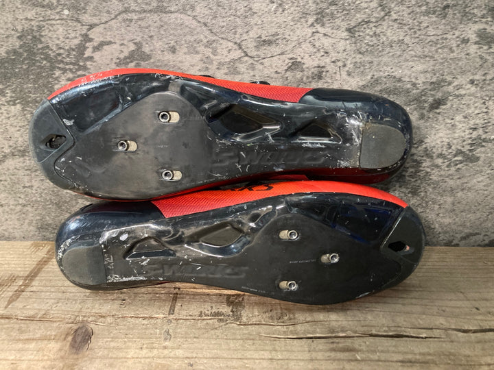 JX493 スペシャライズド SPECIALIZED S-WORKS RD ビンディングシューズ 赤 白 EU41.5 3穴