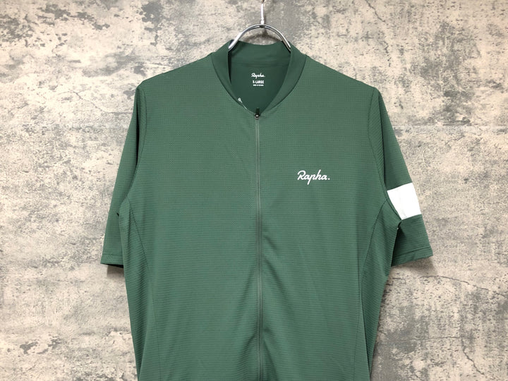 JS568 ラファ Rapha M'S CORE LW JERSEY 半袖 サイクルジャージ 緑 XL
