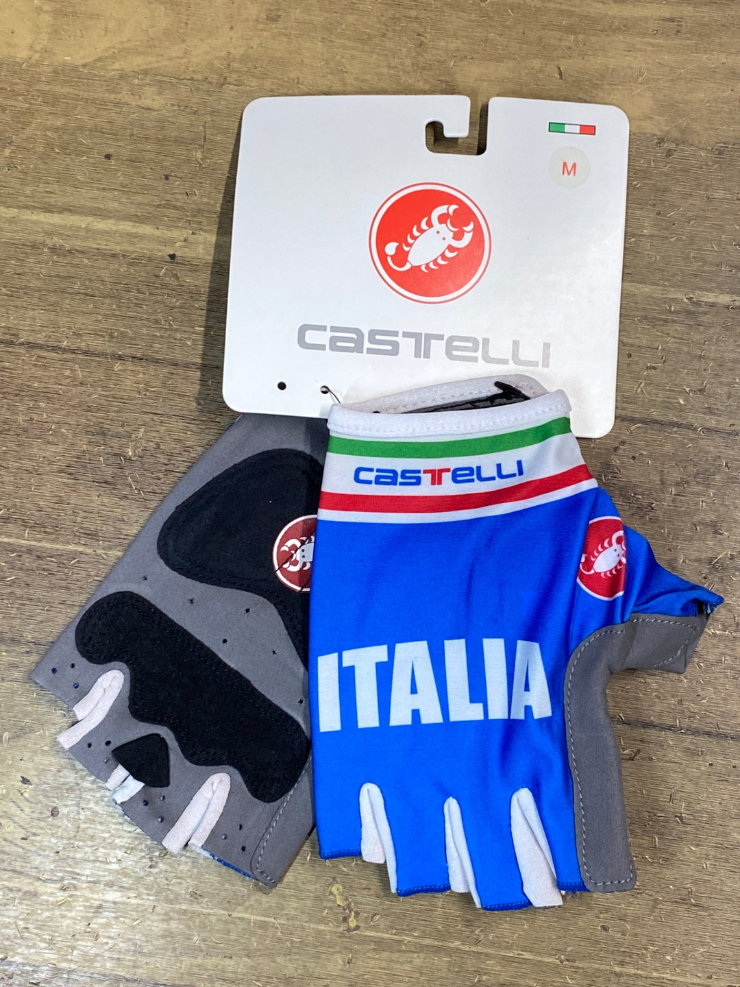 JV535 カステリ CASTELLI 指切 グローブ 青 ITALIA